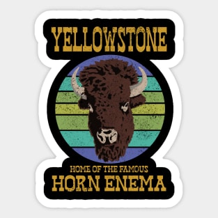 Yellowstone Bison Horn Enema Sticker